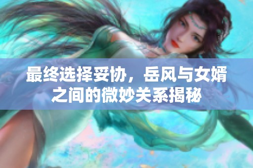 最终选择妥协，岳风与女婿之间的微妙关系揭秘