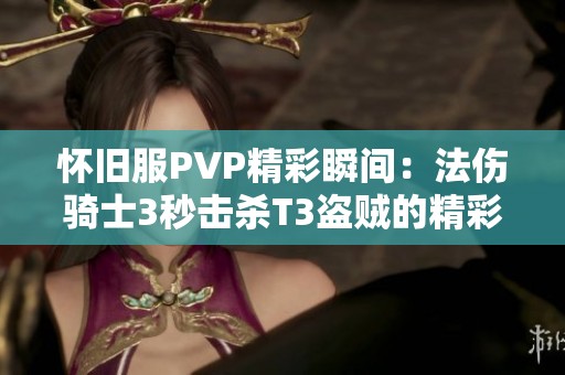 怀旧服PVP精彩瞬间：法伤骑士3秒击杀T3盗贼的精彩演示