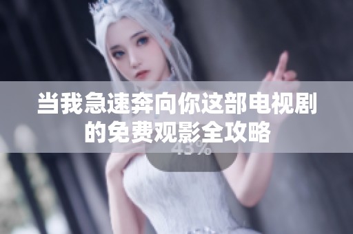 当我急速奔向你这部电视剧的免费观影全攻略