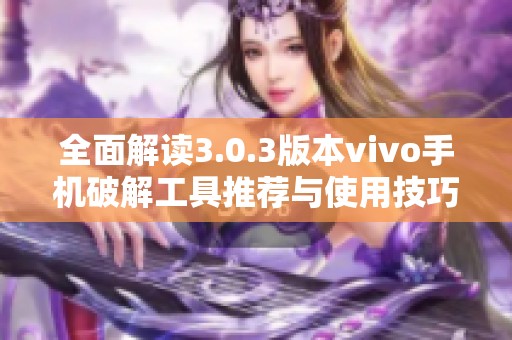 全面解读3.0.3版本vivo手机破解工具推荐与使用技巧