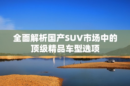 全面解析国产SUV市场中的顶级精品车型选项