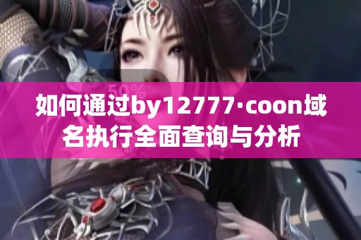 如何通过by12777·coon域名执行全面查询与分析