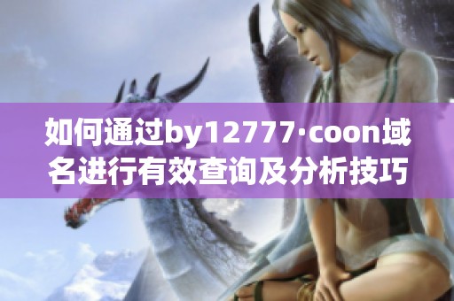 如何通过by12777·coon域名进行有效查询及分析技巧