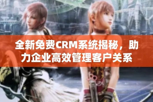 全新免费CRM系统揭秘，助力企业高效管理客户关系