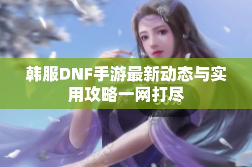 韩服DNF手游最新动态与实用攻略一网打尽