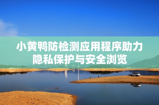 小黄鸭防检测应用程序助力隐私保护与安全浏览