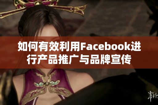 如何有效利用Facebook进行产品推广与品牌宣传