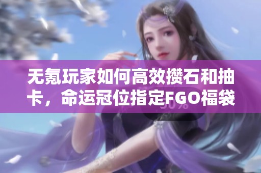 无氪玩家如何高效攒石和抽卡，命运冠位指定FGO福袋攻略解析