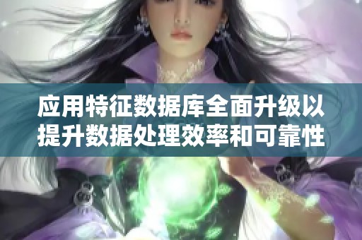 应用特征数据库全面升级以提升数据处理效率和可靠性