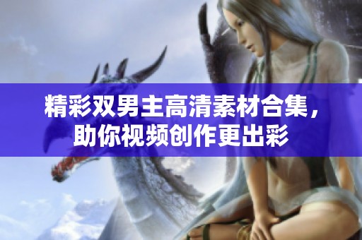 精彩双男主高清素材合集，助你视频创作更出彩