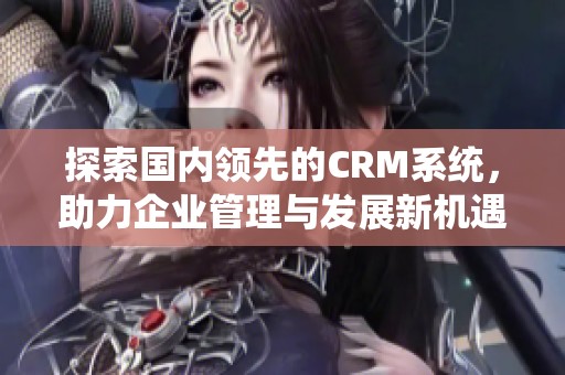 探索国内领先的CRM系统，助力企业管理与发展新机遇