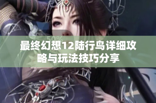 最终幻想12陆行鸟详细攻略与玩法技巧分享