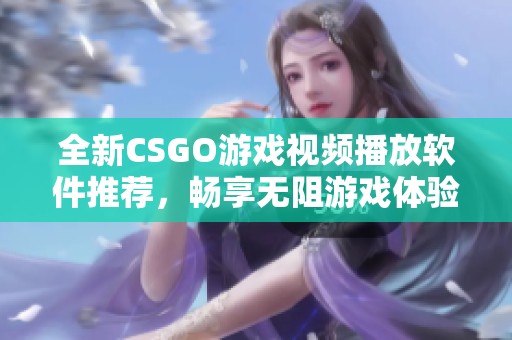 全新CSGO游戏视频播放软件推荐，畅享无阻游戏体验