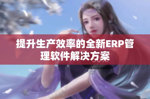 提升生产效率的全新ERP管理软件解决方案