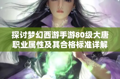 探讨梦幻西游手游80级大唐职业属性及其合格标准详解